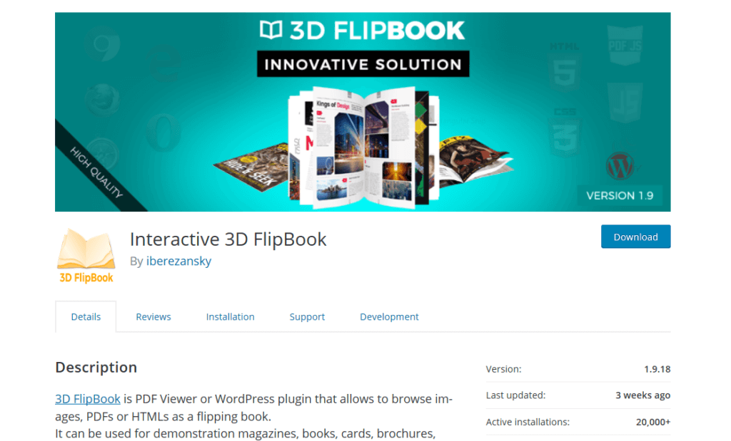 interactive flipbook plugin